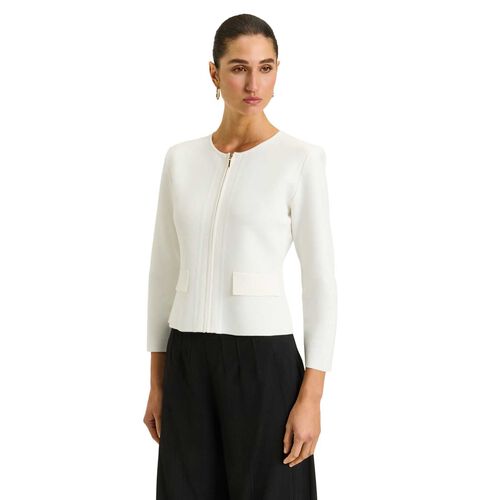 Veronika Maine Zip Front Milano Jacket